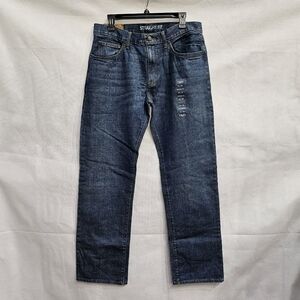Chaps Straight Fit 100% Cotton Blue Denim Jeans Size 34x32